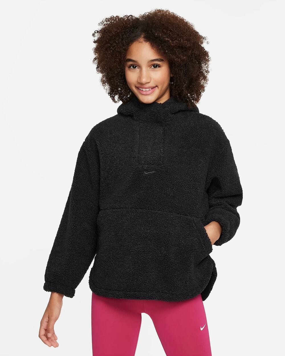 Nike High Pile Fleece Girl's Therma FIT Training Jacket Cozy Activewear NWT M